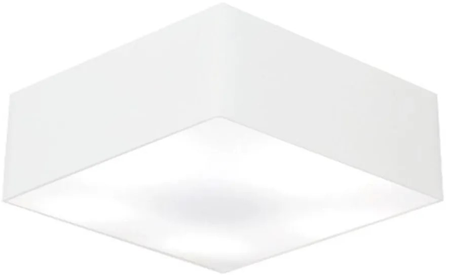 Plafon Quadrado Md-3051 Cúpula em Tecido 15/45x45cm Branco - Bivolt