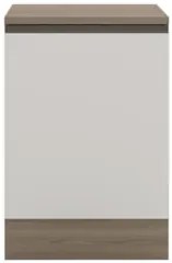 Balcão de Cozinha 58cm 1 Porta Grace Carvalho Oak/Off White Z44 - Mpoz