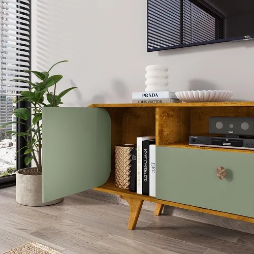 Rack Noronha Naturalle/Off White – Bechara Móveis