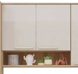 Armário Cozinha 4 Peças CP01 Com Pia Nádia Mocca/Avelã L01 - Mpozenato
