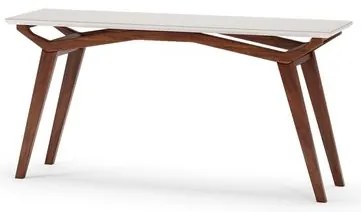 Aparador Olegario Cor Castanho Com Vidro Branco 160cm - 76754 Sun House