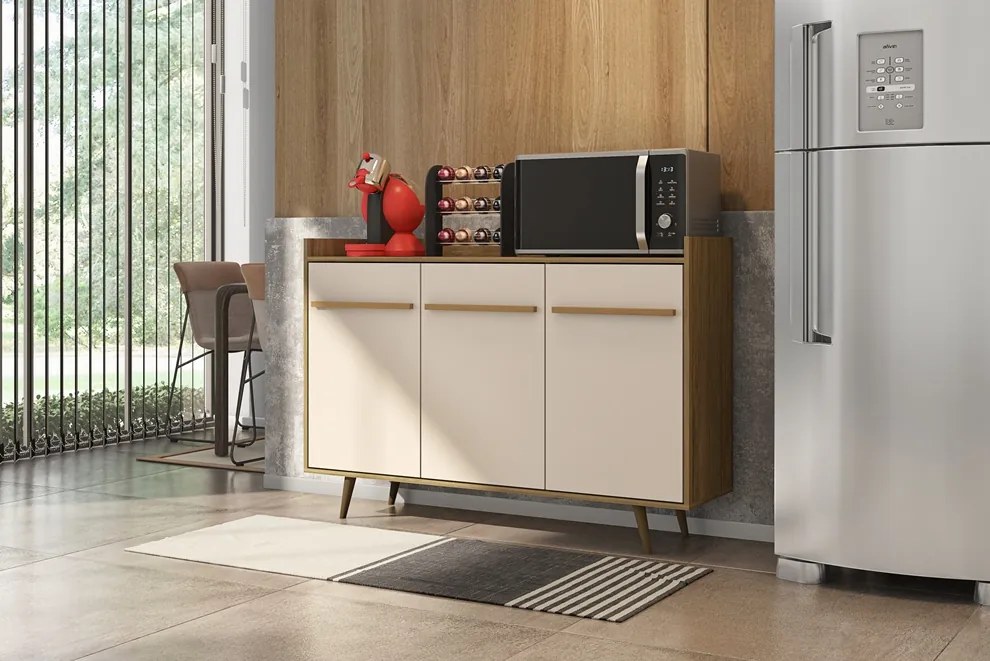Aparador Buffet Quartzo Cinamomo Off White - Bechara Móveis