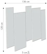 Espelho Decorativo Para Sala de Jantar 136m Vinci Off White N02 - Mpoz