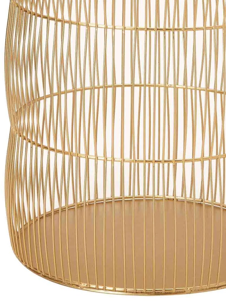 Lanterna Decorativa em Metal Dourado 36x24 cm - D'Rossi