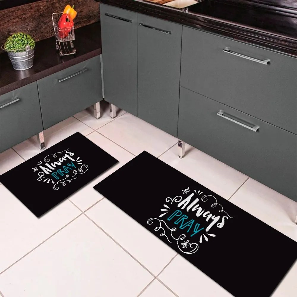 Jogo de Tapete de Cozinha, Pray - 2 Pças