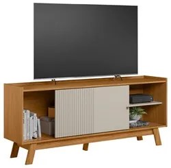 Rack Bancada de TV 65 Polegadas Arum L06 Nature/Off White - Mpozenato