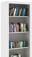 Estante Livreiro Multiuso 4 Prateleiras ME4104 Branco - Tecno Mobili