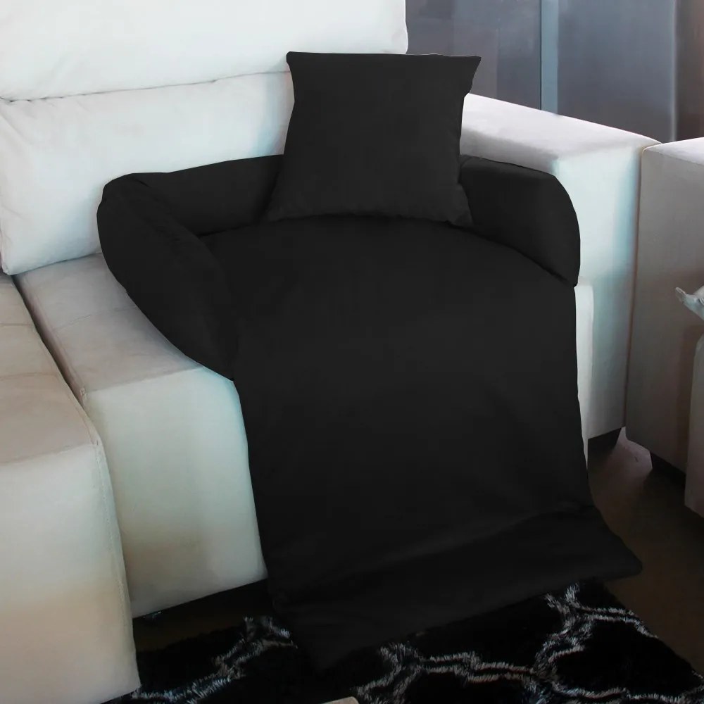 Protetor Para Sofá para Cães ou Gatos Grande Porte Fofinho Pet Protect Suede Preto