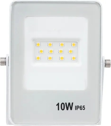 Projetor Led Ultrafino Aluminio Branco 10W 120 3000K Ip65