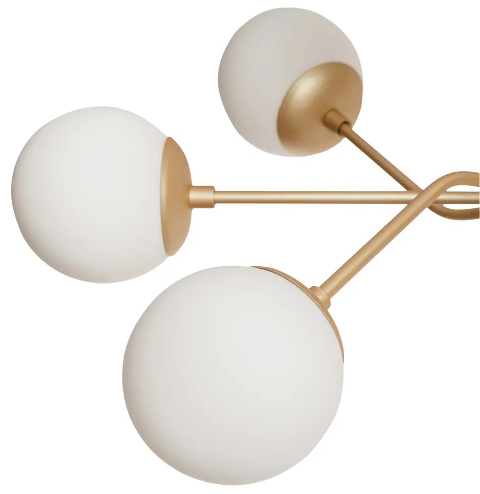 Pendente Pipoca Ø74X65Cm 9Xg9 / Metal E Globo Ø12Cm | Usina 16740/9 (BT - Branco Texturizado, FOSCO)