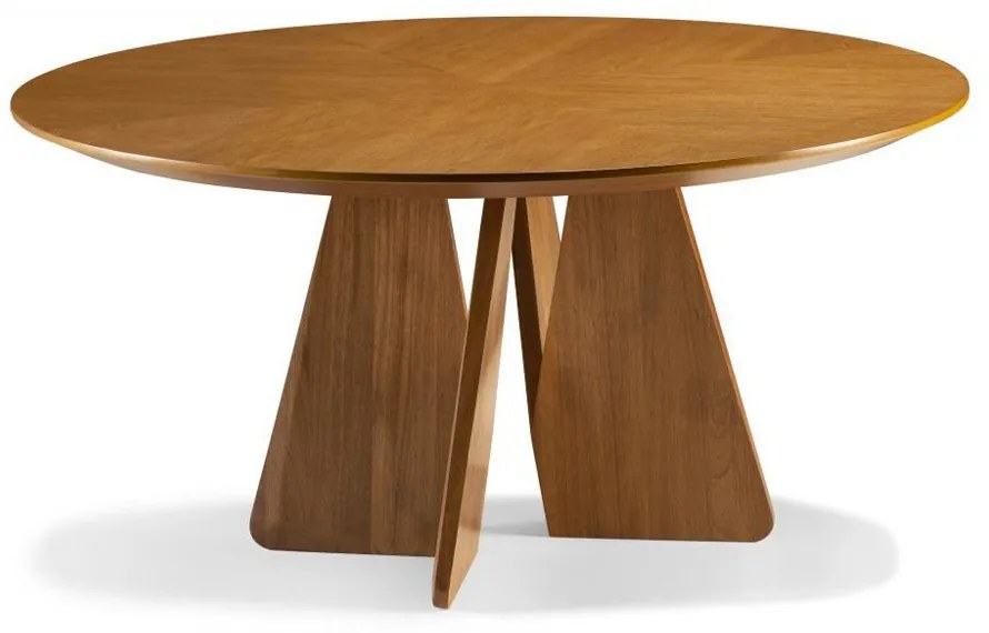 Mesa de Jantar Beatrice Redonda Tampo Laminado Estrutura Madeira Jequitibá