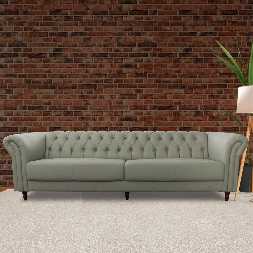 Sofá 4 Lugares Maggiore 260cm Couro Fendi G58 - Gran Belo