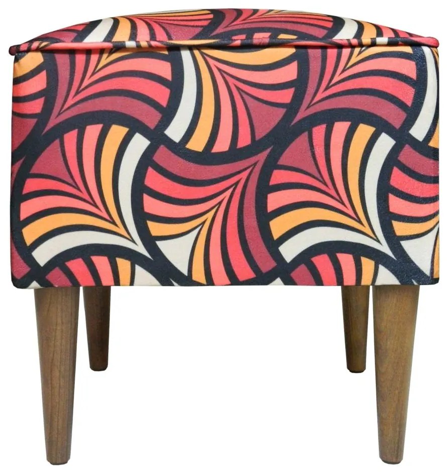 Puff Quadrado Milão Suprema em Suede com Pés Palito - Leque