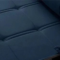 Sofá Retrátil 3 Lugares com Porta Copo 250cm Malta F05 Veludo Azul - M