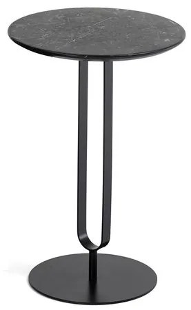 Mesa Lateral Lux Alta Tampo Mámore Nero Base Preto - 78896 Sun house