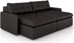 Sofá Retrátil 2 Lugares Para Sala 184cm Elios Couro Bordô Z55 - Mpozen