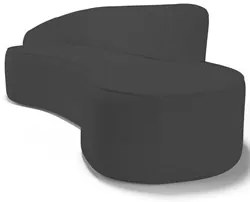 Sofá Living  3 Lugares 230cm Braço Esquerdo Mozart D06 Sintético Cinza
