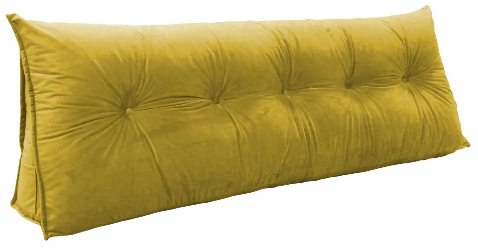 Kit Almofada Mel 0,90 + 4 Almofadas 40x40 Suede Amarelo