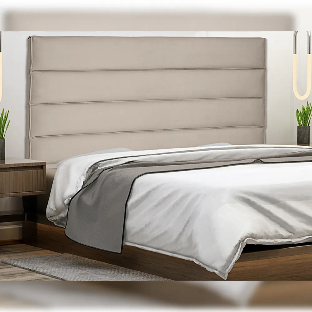 Cabeceira Decorativa 1,95M King Size Guess Suede Bege G63 - Gran Belo