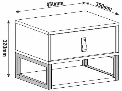 Mesa De Cabeceira Sigma Branco - Casa D Móveis