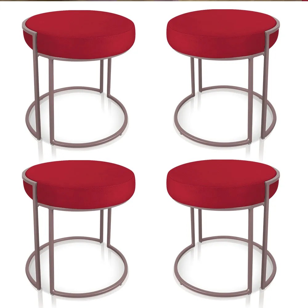 Kit 04 Puffs Love Suede Base Industrial Rose - D'Rossi
- Vermelho