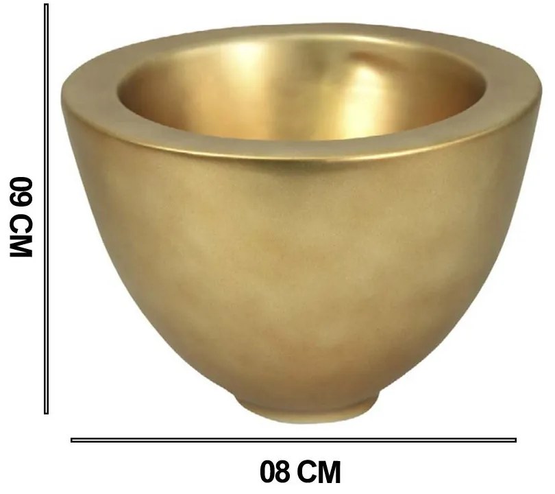 Centro de Mesa Decorativo em Cerâmica Cobre Antigo 09x08 cm - D'Rossi