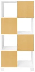Conjunto Escritório Home Office 4 Peças Nil A06 Branco/Carvalho - Mpoz