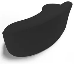 Sofá Living  2 Lugares 180cm Braço Direito Mozart D06 Veludo Preto - M