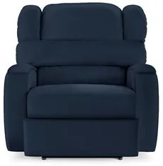 Poltrona do Papai Reclinável Kalie Power Touch USB FH9 PU Azul - Mpoze