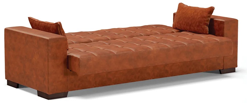 Sofá Cama Casal 3 Lugares 210cm Lisboa Corano Nozes  D03 - D'Rossi