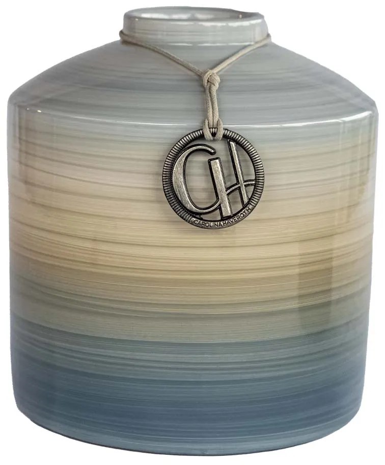 Vaso Reto Decorativo em Cerâmica Carolina Haveroth – Borboleta Alto Brilho  Kleiner