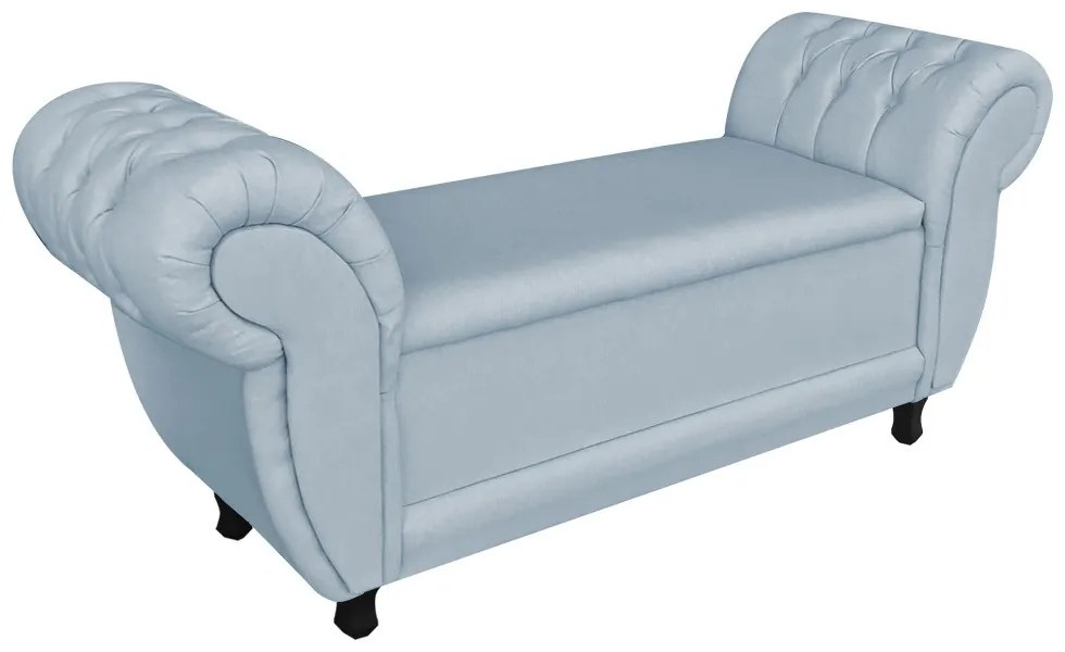 RECAMIER BAU GRECIA 1,40 M LINHO DROSSI - A05 Cinza