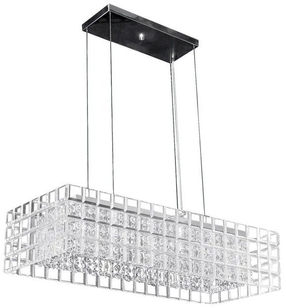 Lustre Retangular Acrilico Cristal