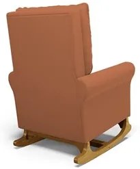 Kit 02 Poltronas de Amamentação Base Madeira Balanço Brenda G05 Veludo