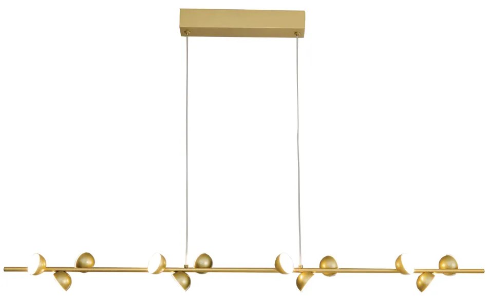 Pendente Mezzo 8,5X100Cm Led 30W 3000K Bivolt Alumínio Dourado - Usina...