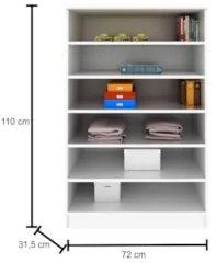 Kit 3 Armários Multiuso para Lavanderia Bell Z39 Branco - Mpozenato