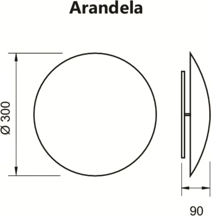 Arandela Eclipse Ø29X09Cm Led 15W - Usina 239/30 Led (ND-F - Nude Fosco, 4000k)