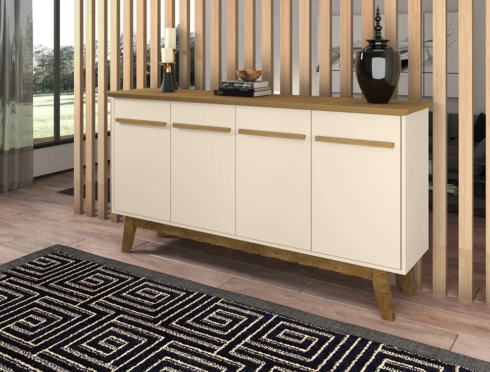 Aparador Buffet Opala Cinamomo Off White - Bechara Móveis