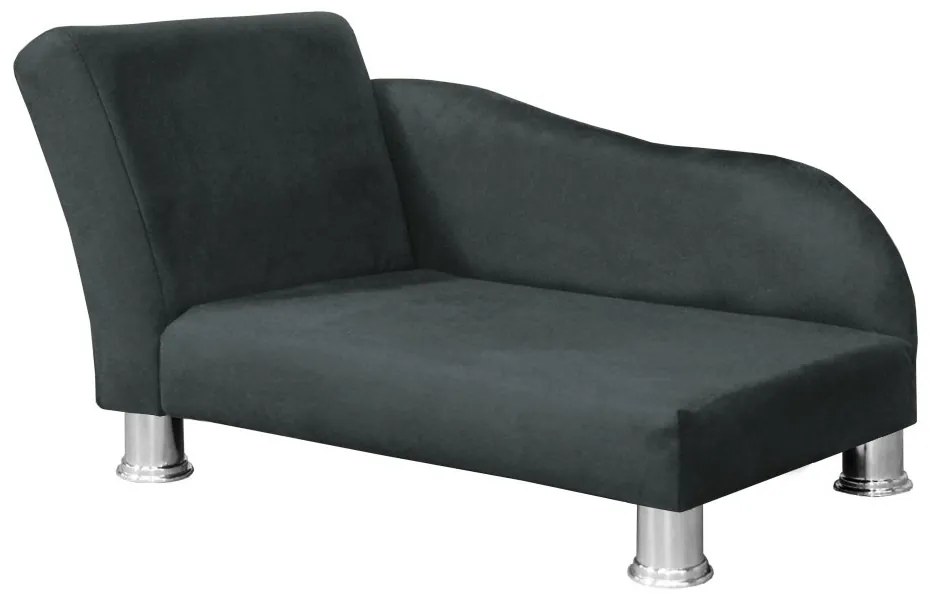 Divã Cama Pet Luxo para Cães E Gatos Elegante Confortável Suede Cinza Grafite