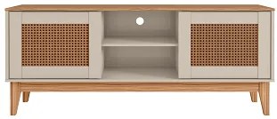Rack Safira 1.35 Off White/Noce - Casa D Móveis