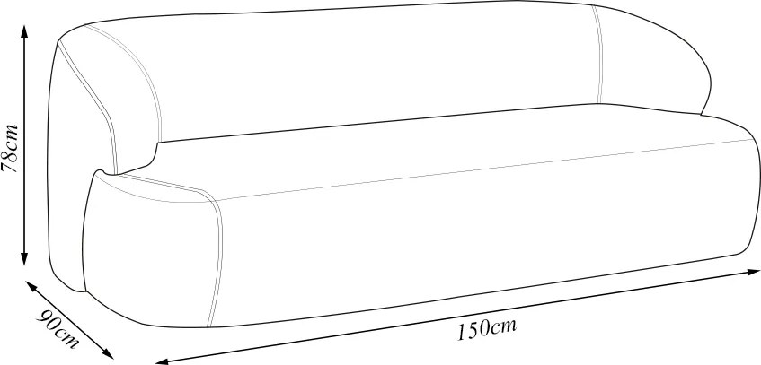 Poltrona Namoradeira 150cm Decorativa Charlote Sala de Estar Pés em Madeira Bouclê Bege G88 - Gran Belo