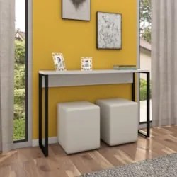 Aparador para Sala de Estar Studio Industrial Z28 Branco - Mpozenato