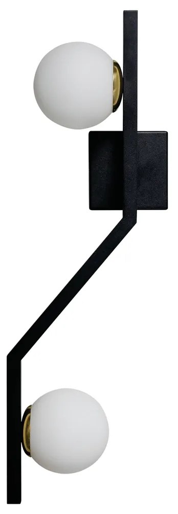 Arandela Zig 57X22X15Cm 2Xg9 / Globo Ø12Cm | Usina 16833/2 (MR-T - Marrom Texturizado, FOSCO)
