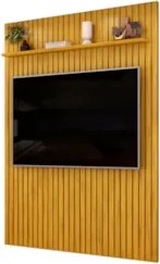 Painel TV 65 Pol 183cm Suspenso Ripado Noah D04 Cedro - Mpozenato