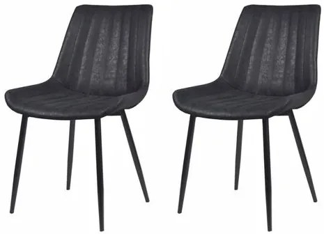 Kit 02 Cadeiras Celi Corino Preto Base Preta - 76793 Sun House