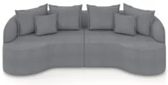 Sofá 4 Lugares 290cm Orgânico Quito Z08 Boucle Grafite - Mpozenato