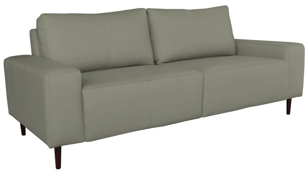 Sofá 04 Lugares Sala de Estar Recepção 260cm Bipartido Brad Couro Fendi G58 - Gran Belo