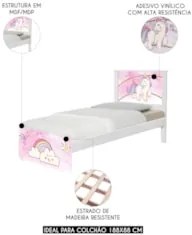 Cama Solteiro Infantil Para Colchão 188x88cm Unicórnio K06 - Mpozenato