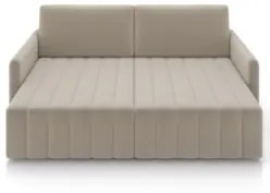 Sofá Cama Casal Retrátil 3 Lugares 220cm Atlas Z32 Suede Bege - Mpozen