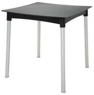 Mesa Tramontina Diana Preta 70 x 70 cm em Polipropileno com Pernas de Alumínio